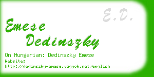 emese dedinszky business card